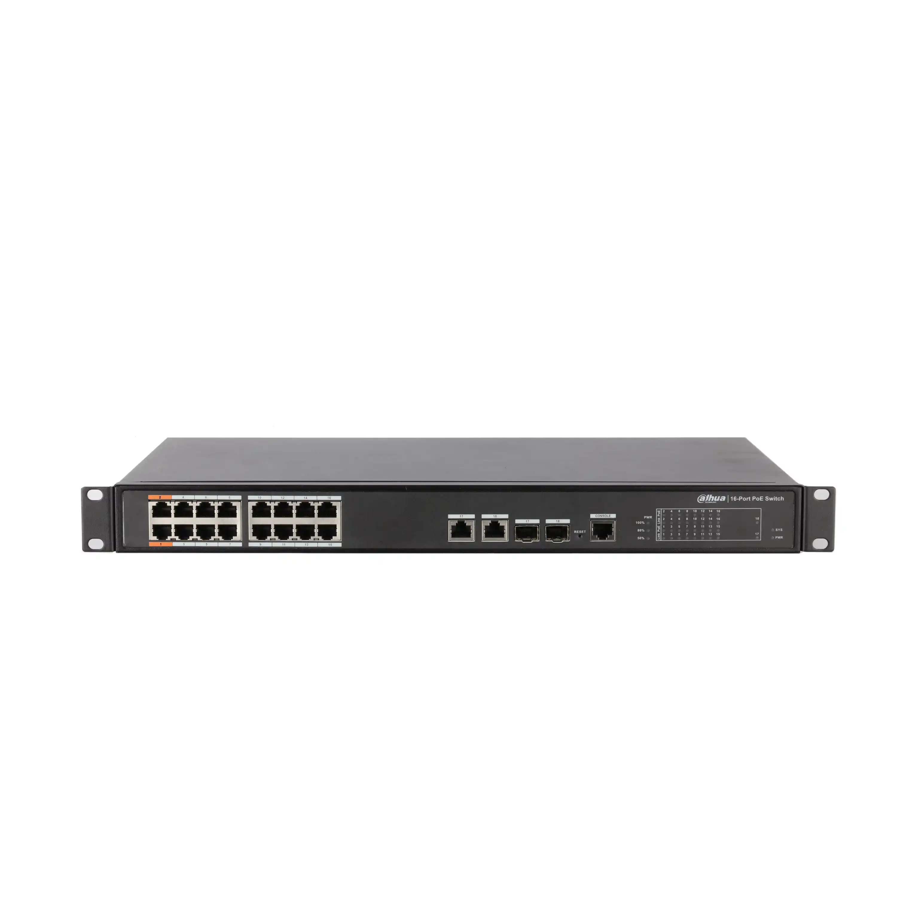 PFS4218-16ET-240 16 Port PoE Switch (16FE PoE + 2GE Kombo + 2GE SFP Kombo Toplam 240W PoE ) 