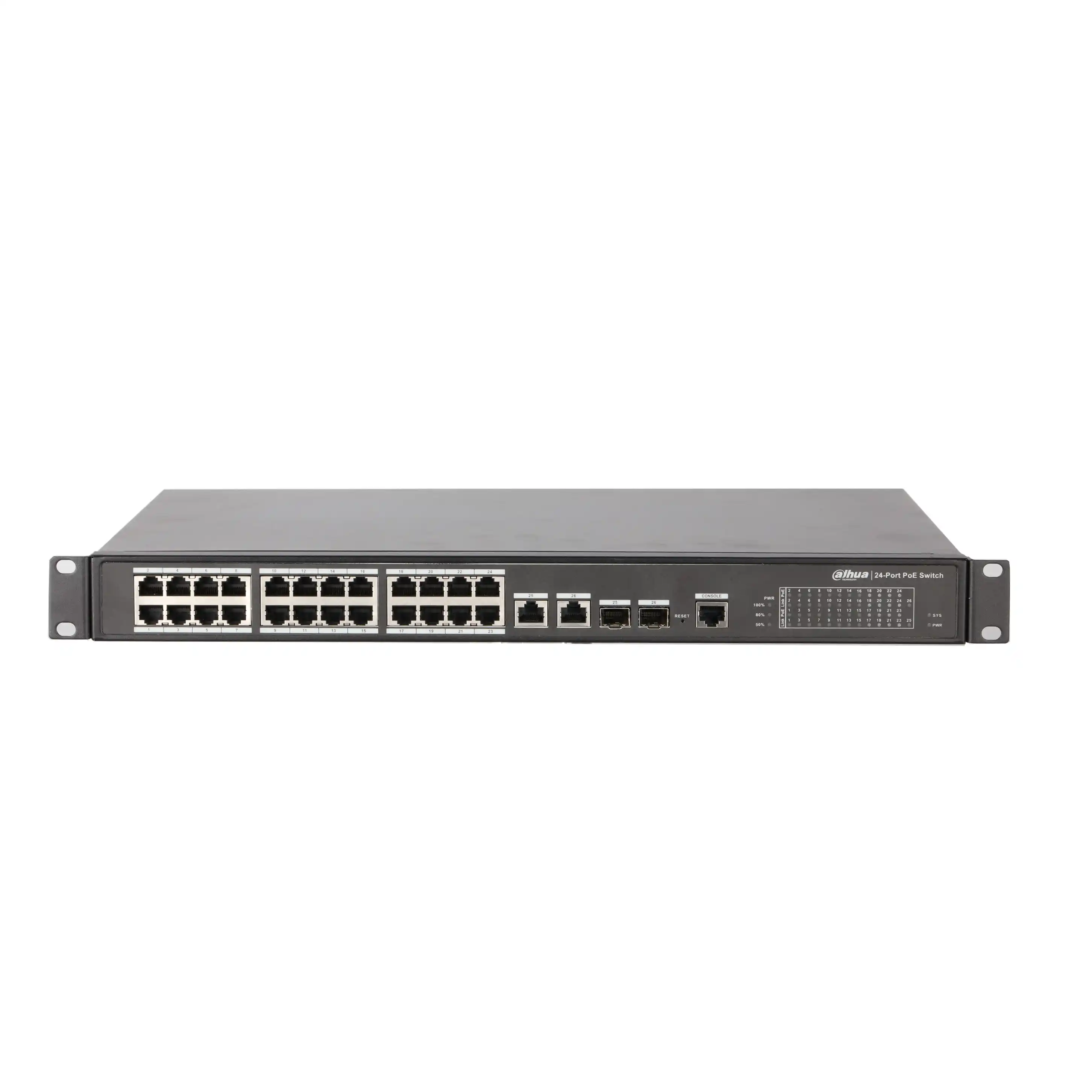 PFS4226-24ET-240 24 Port PoE Ethernet Switch (24FE PoE + 2GE Kombo +2GE SFP Kombo, Toplam 240W PoE ) 