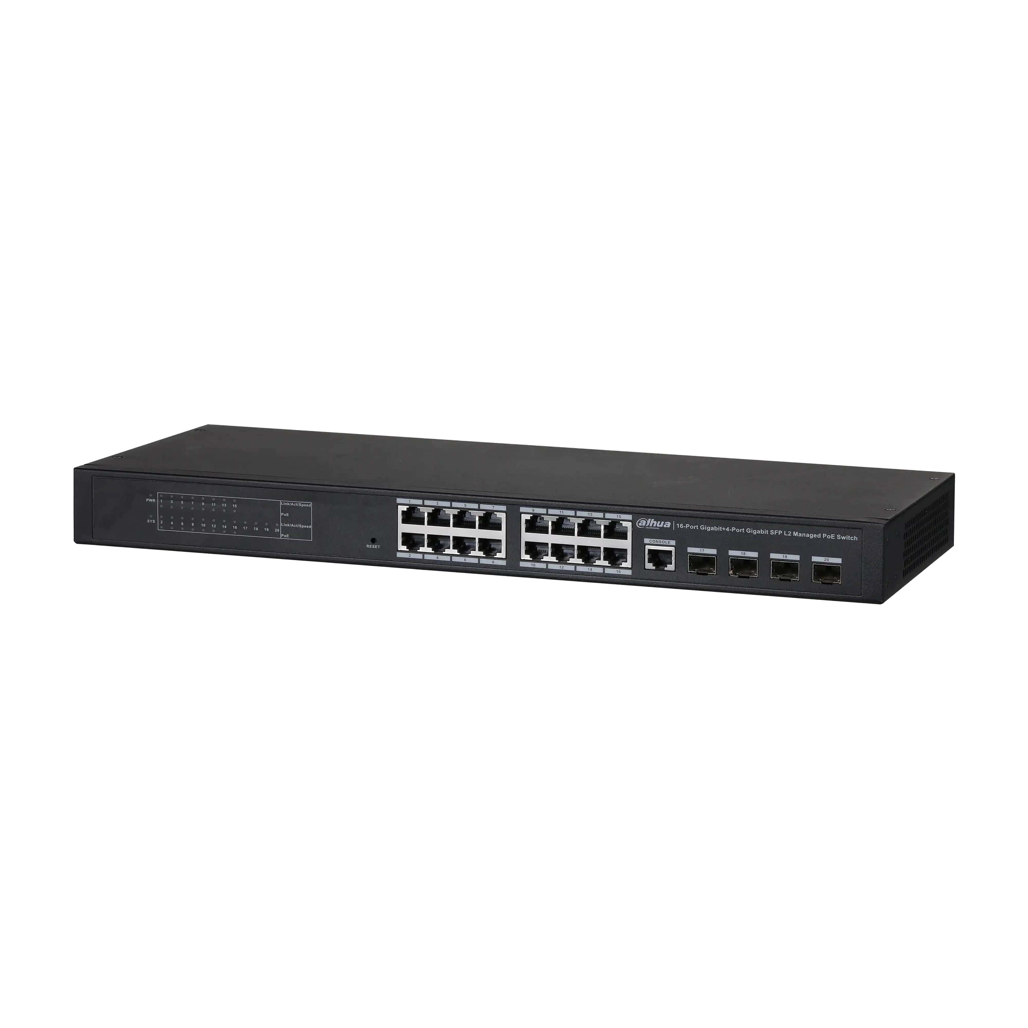 PFS4420-16GT-240 16 Port Gigabit PoE Switch (16GE PoE + 4GE SFP Toplam 240W PoE ) 