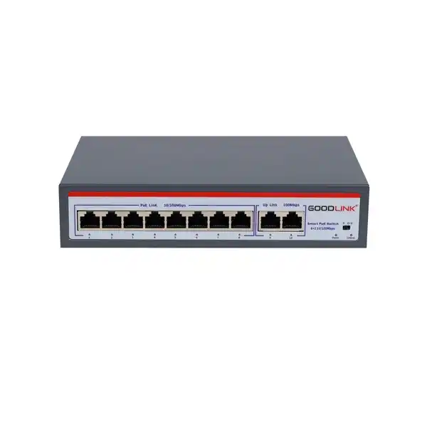 GL-2008 8 PORT POE SWITCH + 2 PORT UPLINK GOODLINK 