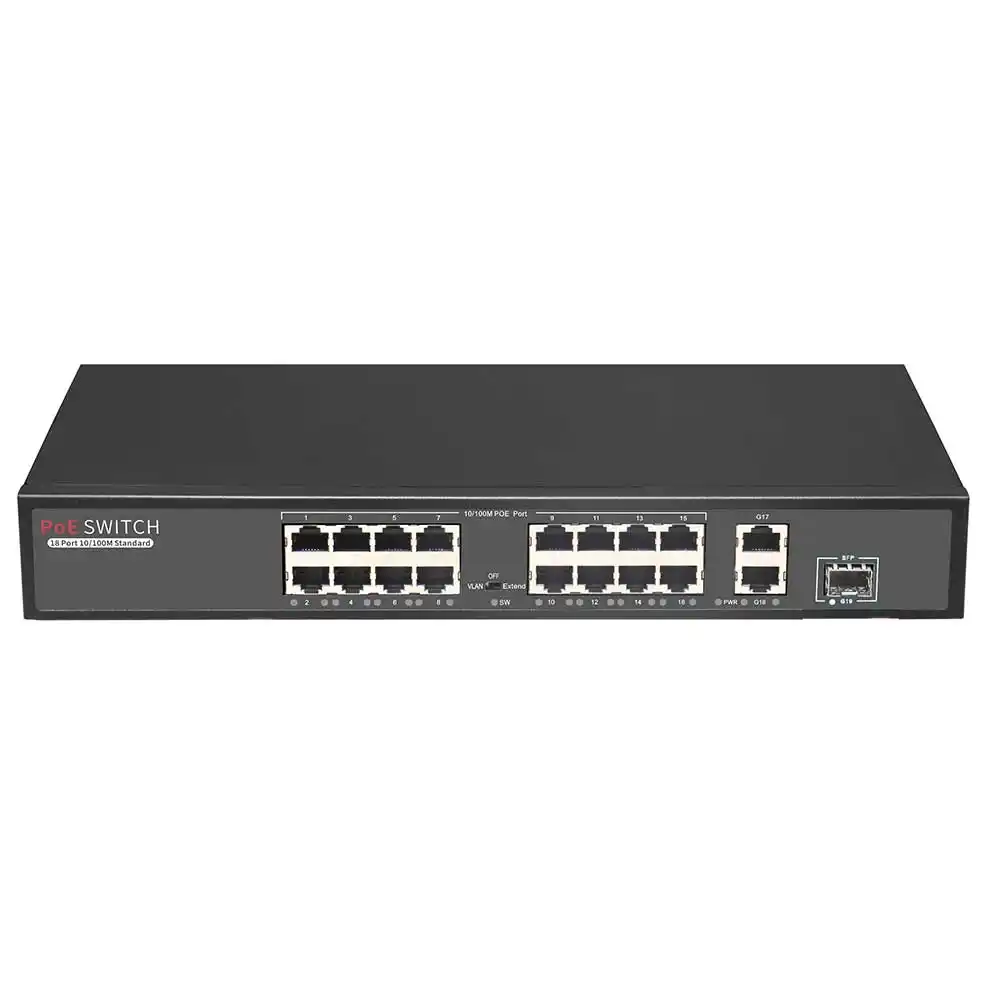 ODS-16P2U1S-300 19 ports PoE Switches ,16*10/100M POE port,  with 2 Uplink Gigabit Ethernet port   + 1 Uplink Gigabit SFP port