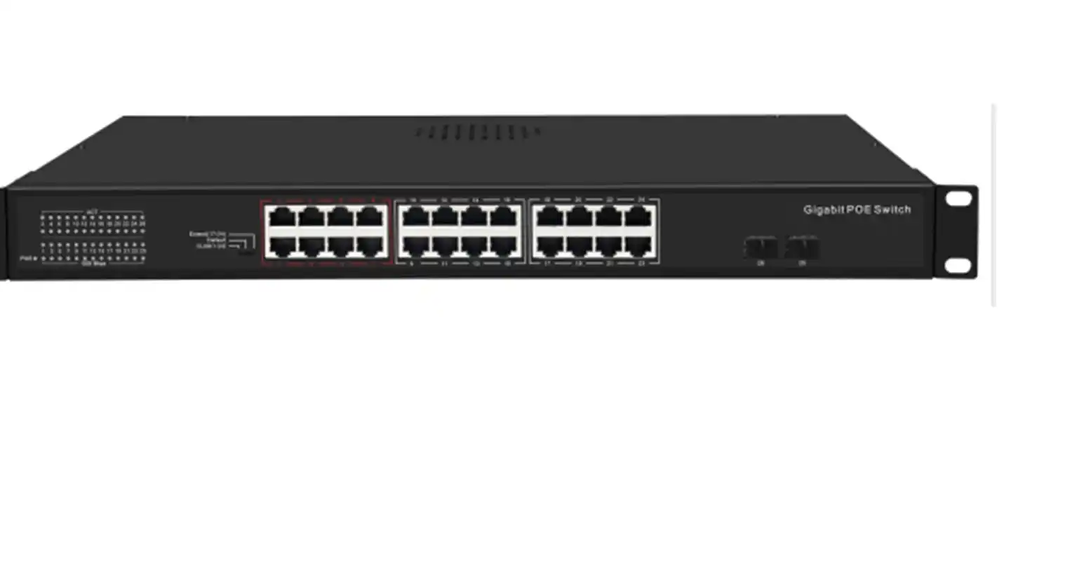 ODS-24GP2S-400 Intelligent model, 10/100/1000M, 24 Port PoE Switches,+ 2 Gigabit Uplink SFP Fiber Ports