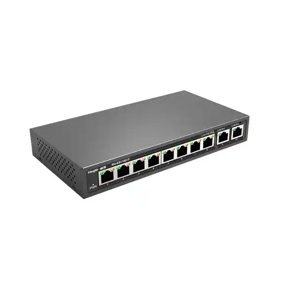 RG-ES110D-P 8-Port 100Mbps + 2 Upper-link Port 1000Mbps 