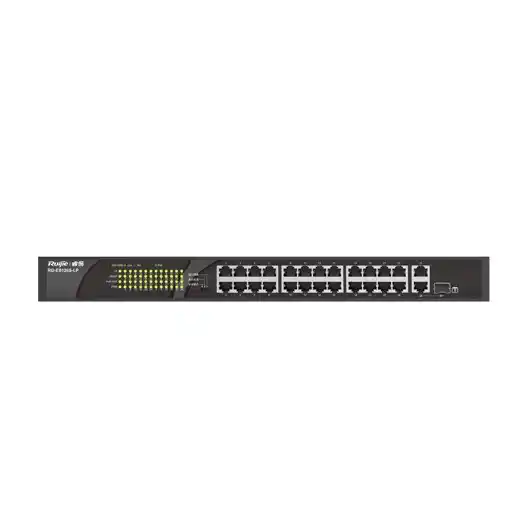 RG-ES126S-LP 24-Port 10/100Mbps + 1-Upper-link port 10/100/1000Mbps + 1-Combo Port  10/100/1000Mbps 