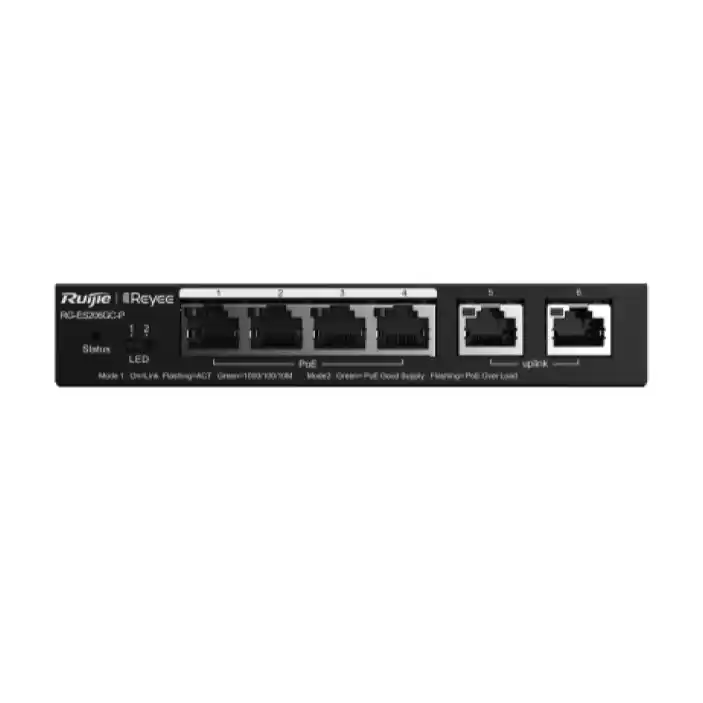 RG-ES206GC-P 6-Port Gigabit Smart POE Switch 