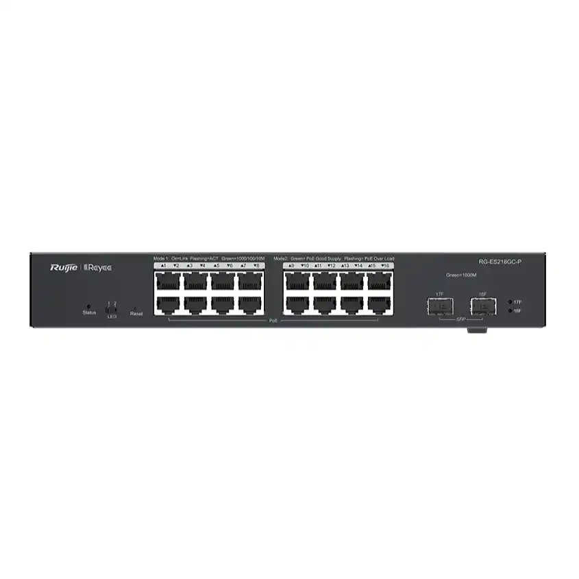 RG-ES218GC-P 16-Port Gigabit Smart POE Switch 