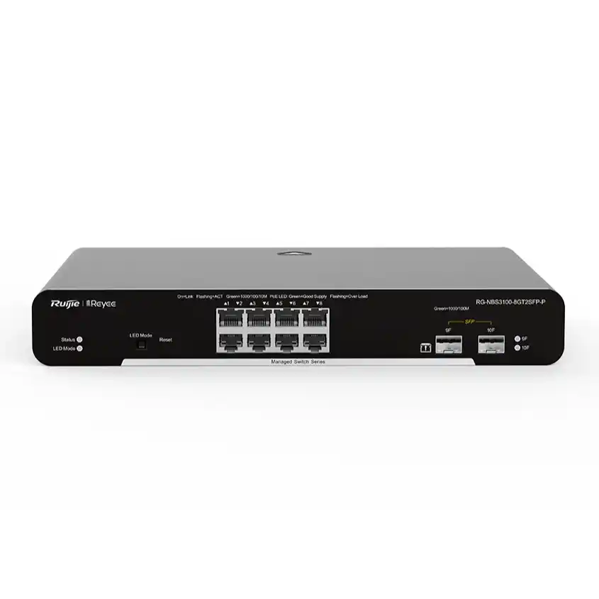 RG-NBS3100-8GT2SFP-P 8-Port Gigabit L2 Yönetilebilir POE Switch 